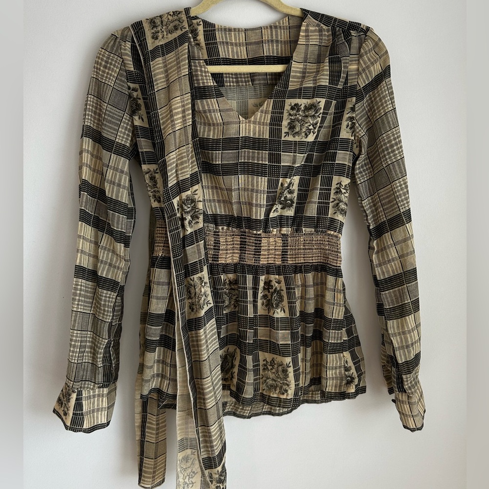 Ray O Muffins San Francisco Printed Long Sleeve Blouse Size S